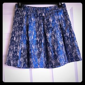 Blue Metallic Skirt from Bethany Motas Collection